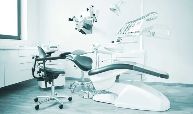 A dental operatory set up and ready for the next patient